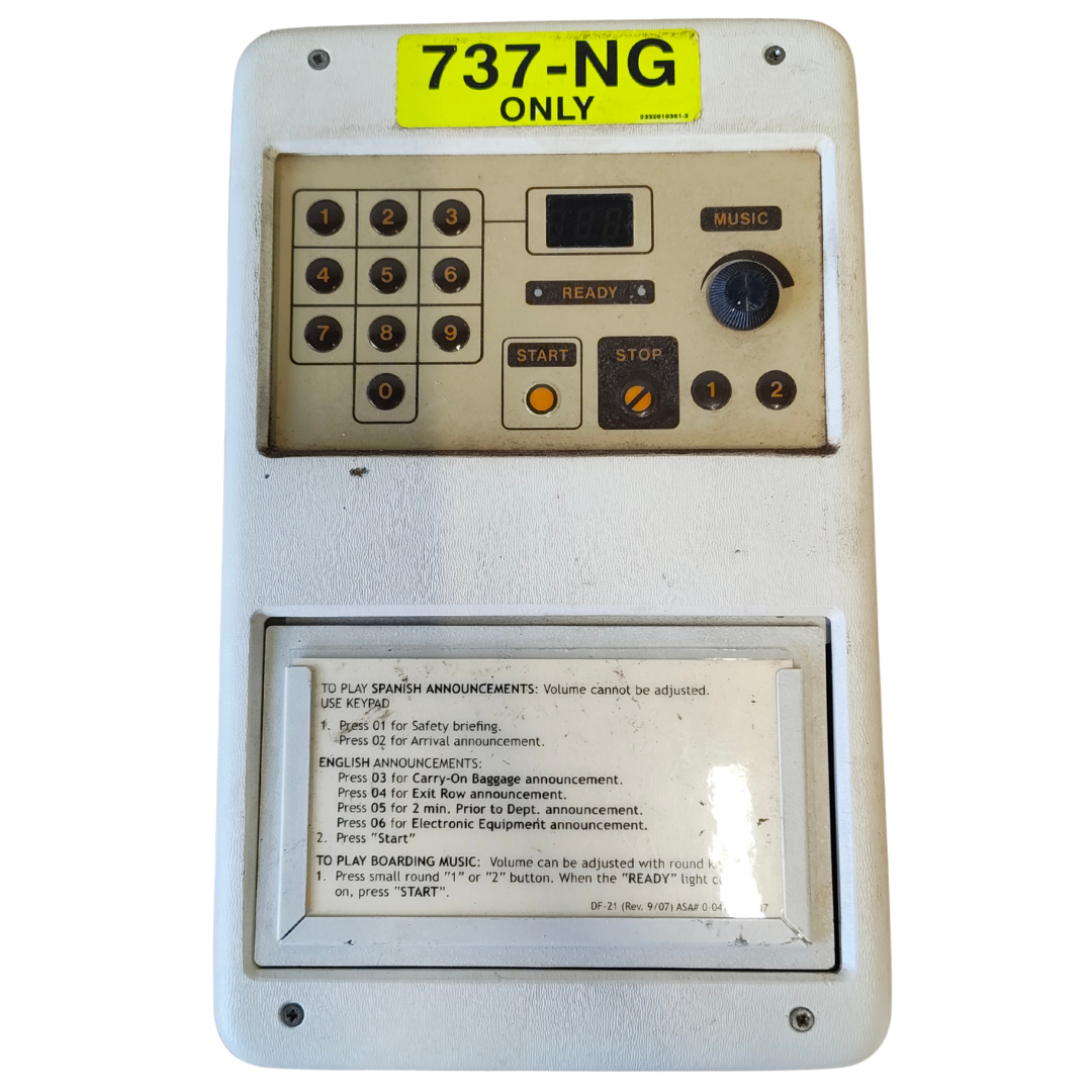 Announcing Machine Boeing 737 Cabin Announcement Panel - Plane Reclaimers