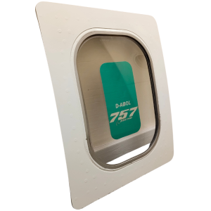 Engraved Boeing 757 aircraft window from D-ABOL special edition